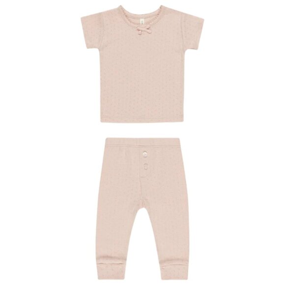 NWT - Quincy Mae Pointelle Melon set - Picture 1 of 2